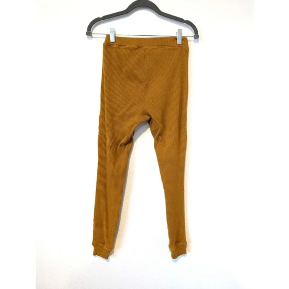 Madewell Ribbed Knit Slim Pajama Pants Golden Yellow - Picture 4 of 9